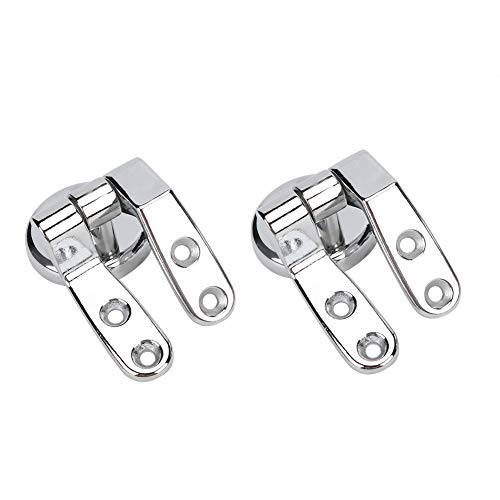 Toilet Seat Hinge, Repair Replacement Kit Tools Metal Hinges Set Toilet Lid Fixings Hinges - Image 4