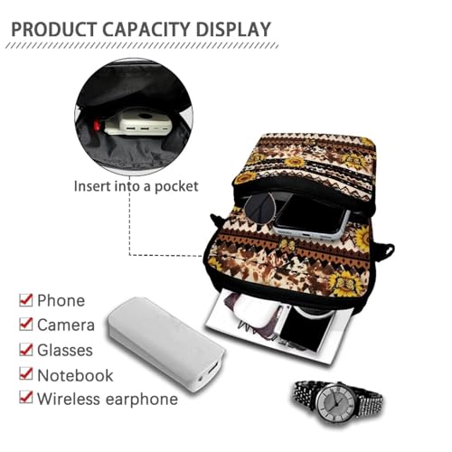 Small Crossbody Bags for Women Men, 2 Layer Messenger Sling Bag Waist Fanny Pack4