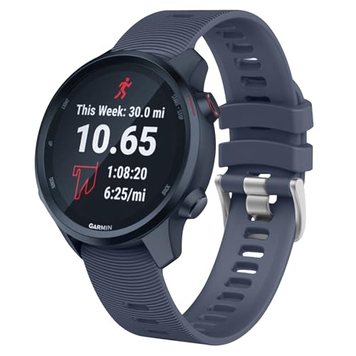 Image of Tobfit 20mm Straps Compatible with Garmin Forerunner 165 /165 Music, Forerunner 55 /158,245 /245 Music, 645 /645 Music Band for Women Men, Silicone Strap for Garmin Watch