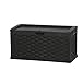 Produktbild Auflagenbox / Gartenbox / Kissenbox Rattan Design *Farbe schwarz* ca. 117 x 56 x 56 cm