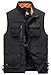 Produktbild Herren Outdoor Fotografie Wandern Weste Camping Vest Weste mit Vielen Taschen Anglerweste Leicht Safari Weste Sommer Multifunktionsweste Atmungsaktiv Angeln Weste (Schwarz, XX-Large)