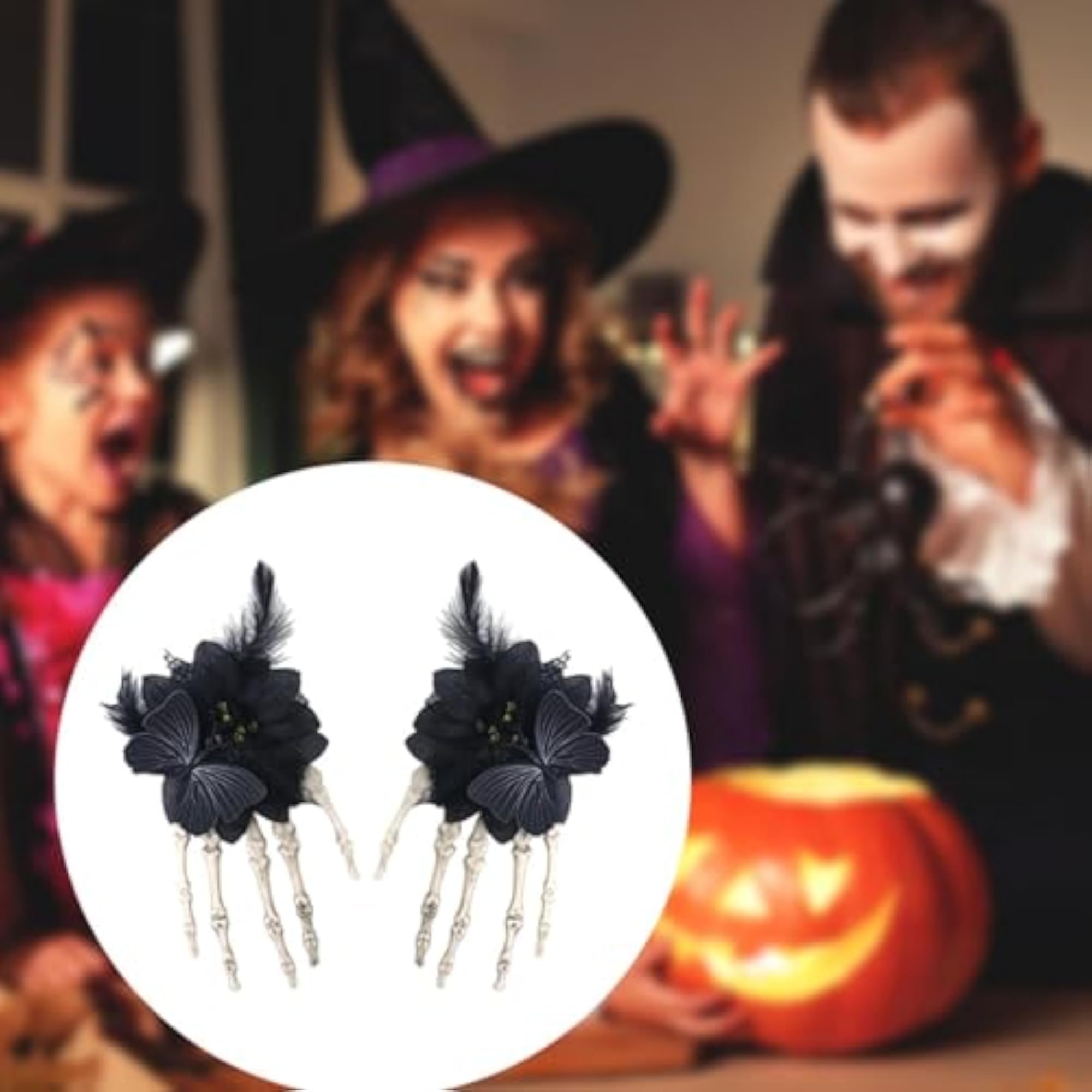 2 Pieces Halloween Hands Hair Clips for Party Cosplay
