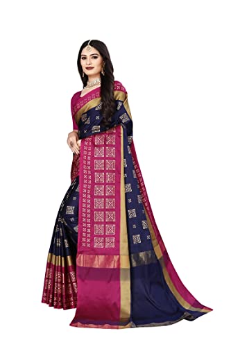 Image of OM SAI LATEST CREATION Soft Cotton & Silk Saree For Women Banarasi Saree Under 399 2021 Beautiful For Women saree
