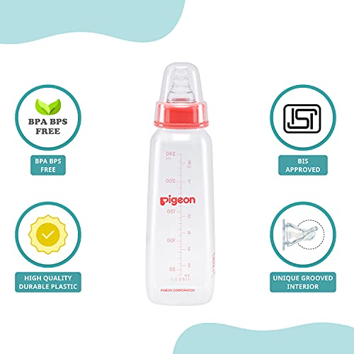 Pigeon-Peristaltic-Baby-Nursing-Feeding-Bottle-KPP-Nipple-LFor-9-Month-BabiesBPA-FreeBPS-FreeRed240-ml