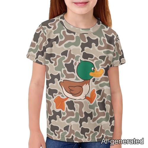 Image of Renewold Kids Novelty T-Shirt for Girls Boys Short Sleeve Crewneck Summer Tee Soft Breathable Graphic Shirt for Age 2-16
