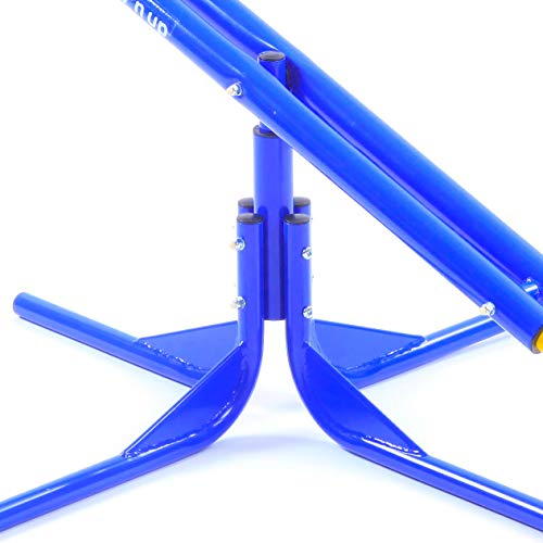 Grow'n Up Heracles Seesaw – 360° Spinning Teeter Totter for Kids – Heavy-Duty Metal Frame Backyard Playground Equipment – Height Adjustable with Soft Grip Handles – Ages 3-8