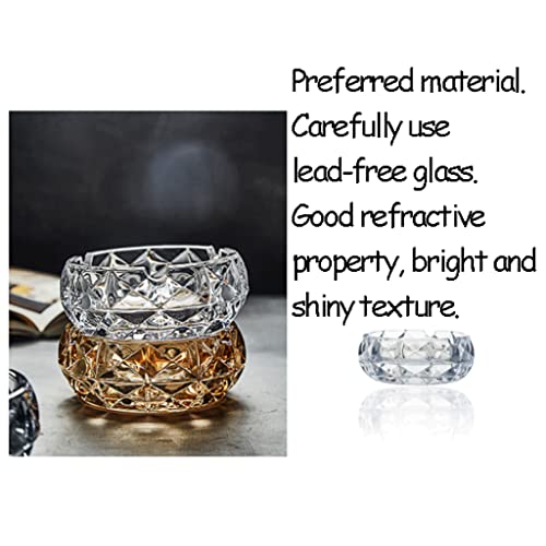 Cendrier en verre décoratif multicolore et géométrique - 5