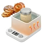 Agrdeed Weiß Sauerteig Starter Wärmer, Gleichmäßiges Wasserbad-Sauerteigwärmer mit 198-Stunden-Timer, Präzise Kontrolle Von 21°C -40°C(70-104°F) Einstellbare Temperatur zum Backen zu Hause