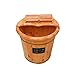 Produktbild ID W-S-R Zederfaß Fußbad Fass mit Deckel Fuß Waschbecken tub bilateral verdickten Fußbad Barrel Haushalt Höhe 40 cm