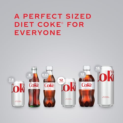 Image of Diet Coke Soda Soft Drink Cans, 12 fl oz, 12 Pack