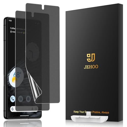JEHOO [2 Pack] Anti Glare Matte Privacy TPU Screen Protector for Google Pixel 7 Pro (Not Glass) Fingerprint Sensor Compatible Full Adhesive Flexible Film Easy Installation