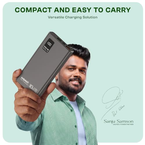 Image of Slim 10000mAh Power Bank, Fast Charging 22.5W, LED Display