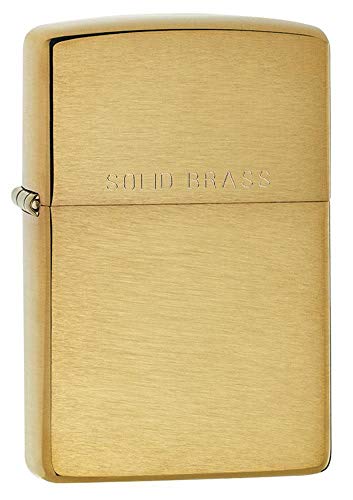 Zippo Classic Brushed Solid Brass Pocket Lighter
