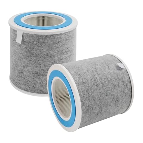 HP102 True HEPA Replacement Filter Compatible with Shark Air Purifier HP100, HP102, HC450, HC451, HC452, HC455, Compares to Part # HE1FKBAS and HE1FKPET 2PACK Cover