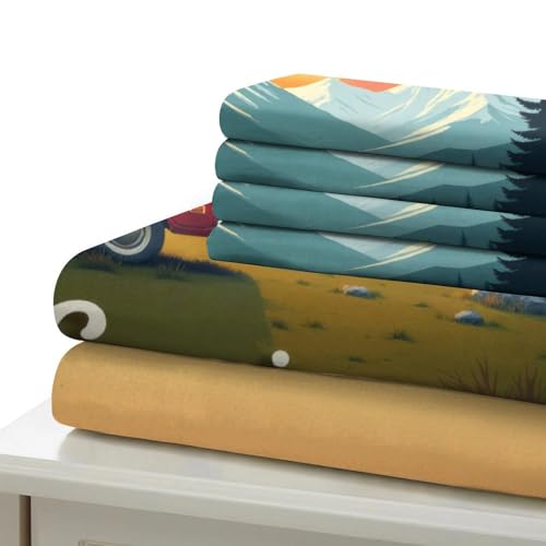 Housse de couette Fourgonnette Vintage microfibre ultra douce 140x200 - 7