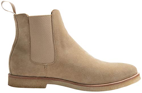 JIONS Slip-on Suede Chelsea Boots Men, Genuine Leather Ankle Dress Bootie with Crepe Sole2