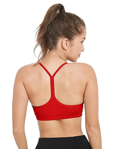 Women 's A–C Cups Y Back Sports Bras Spaghetti Strap Low Impact Racerback Padded Yoga Running Workout Bra4