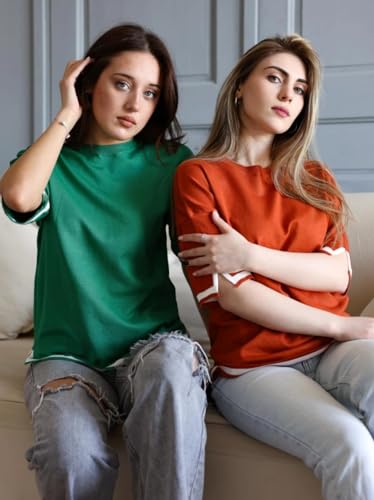 Image of Zeagoo Womens Knit Short Sleeve Tops Summer Pullover Blouse Basic Casual Shirt