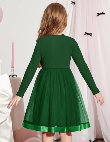 Arshiner Toddler Tutu Dress Little Girls Fall Winter Long Sleeve Holiday Party Tulle Dresses 3-8Y3