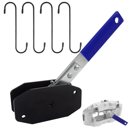 GIAK Bremskolbenrücksteller Bremskolben Rückstellwerkzeug Ratschen-Bremssattelpresse mit 4 Bremsbelag Ersatzhaken Bremssattelwerkzeug für die Reparatur von Autobremsen (A)