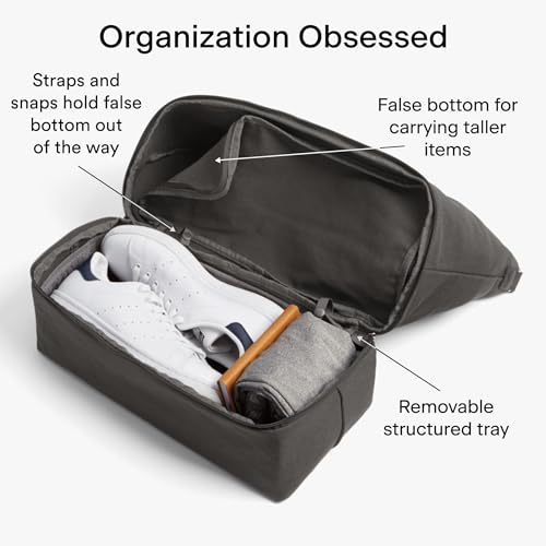 Lo & Sons Catalina Deluxe Tote - Spacious Canvas Travel & Everyday Bag With Shoe Compartment, Luggage Sleeve, Padded Strap4