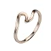 Produktbild DAY.LIN Ringe Für Damen Ring Damen Der Herr Der Ringe Wave Ring Ehering für Frauen Schmuck Zubehör Rose Gold Gold Engagement (Roségold, US-Größe: 10)