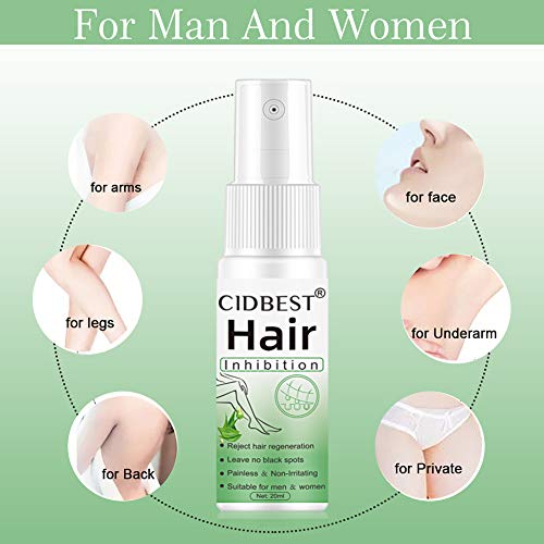 Hair Inhibitor, Hair Stop Growth Spray, Hair Removal Spray, Painless Hair Removal Inhibitor, for Face, Arm, Leg, Armpit, Permanent Hair Removal - Thumbnail 4
