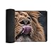Lion Sticks Out Tongue Desk Mat Non-Slip Laptop Writing Pad Large Keyboard Mousepad with Rubber Base 23.6