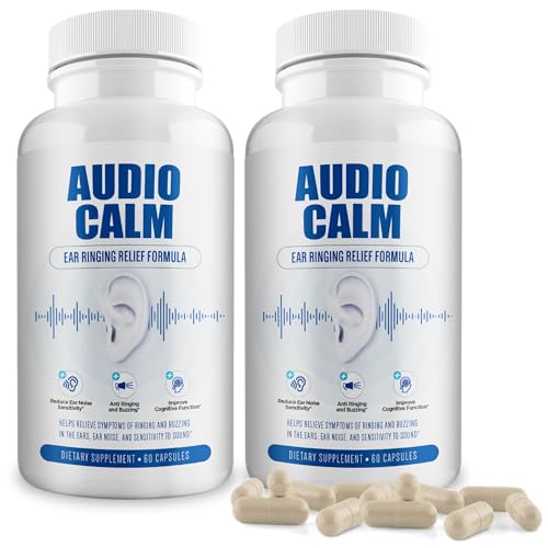 BACTICURE Audio Calm - Tinnitus Relief Supplement | Natural Stop Tinnitus Solution - Relieves Ear Ringing Buzzing Clicking | 60 Capsules (2)
