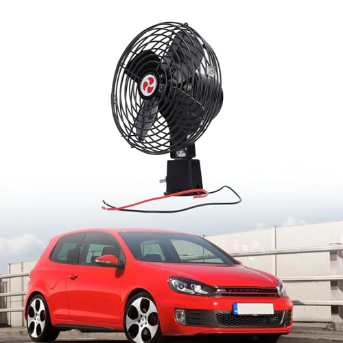 Ventilador de Refrigeración Silencioso para RV de 12V, Interruptor de 2 Velocidades, Ventilador de Coche de Metal Resistente para Camión, RV, Coche, Barco y Autobús (8 pulgadas)