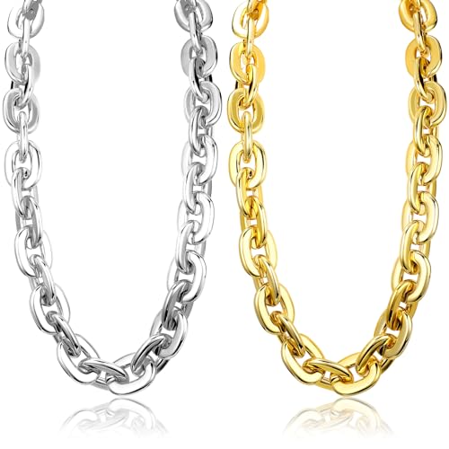 Colliers Jumbo en plastique pour déguisement carnaval et anniversaire (Lot x2)