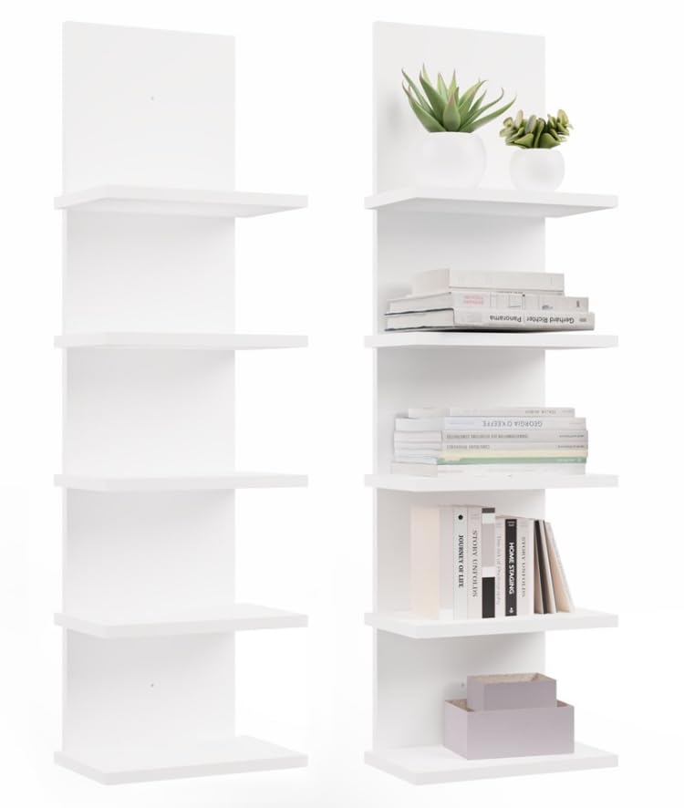 BDW Librería Moderna, 100 cm de Alto, 5 Baldas, 29,5 x 19 cm, Ideal para Oficina Y SALÓN Modelo: R5P