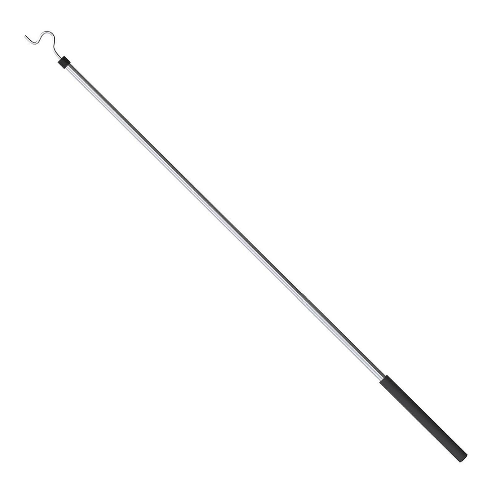 KTUXZCI Telescopic Adjustable Clothing Rod Ensuring Durability and Efficient Storing of Clothes On High Racks Clothes Hook Rod Handle Adjustable Hanger