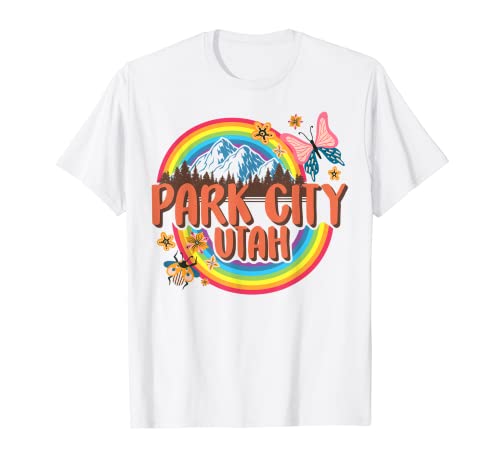 Park City Utah Vintage Souvenir Skier Snowboard Lover Ski T-Shirt