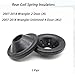 Rear Coil Spring Insulators for 2007-2018 Jeep Wrangler JK JKU. Set of 2 rubber rear upper isolators, stock height, compatible with OEM 52059999AC.