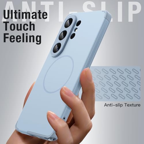 Image of JETech Magnetic Cover Case for Samsung Galaxy S26 Ultra, Compatible with MagSafe, Dual-Layer Heavy Duty Shockproof Phone Cover, Camera Lens Full Protection, Hard PC Back (Omphalodes)