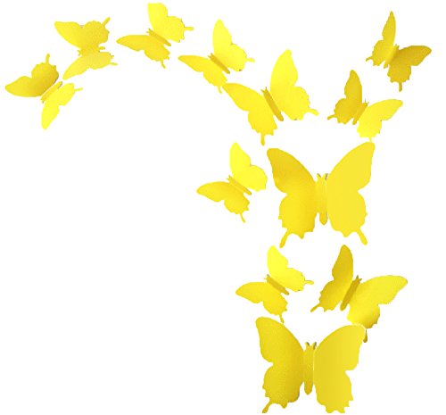 ALLICERE 12Pcs 3D Butterfly Removable Wall Decals DIY Home Decorations...