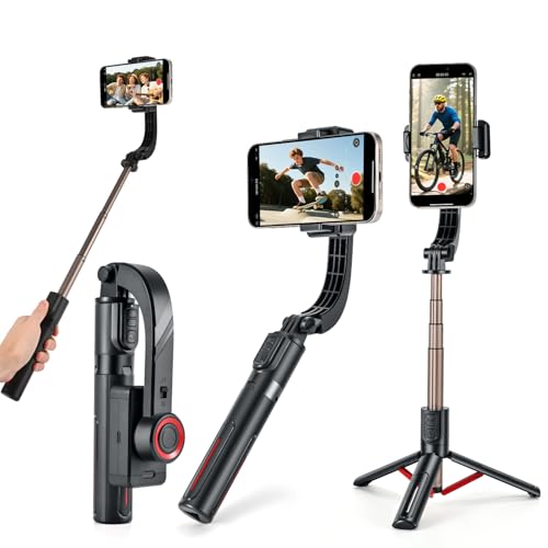 Bastone portatile per selfie: pesa solo 0,2 kg e misura 19,1 cm quando piegato. L'asta estensibile in lega di alluminio da 80 cm offre la lunghezza perfetta per catturare scatti. Il supporto flessibile per telefono ruota di 270°, consentendo di trovare l'angolo migliore per i tuoi selfie e foto di gruppo