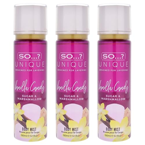 Image of Unique Body Mist - Vanilla Candy by So? for Women - 5.1 oz Body Mist - Pack of 3