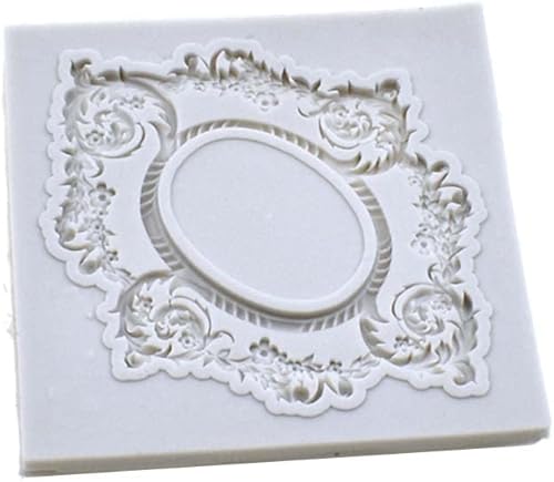 Miniatura 3 de Marco de fotos de encaje, moldes de silicona para pastel de fondant para decoración de pasteles de hornear, moldes de chocolate para hornear