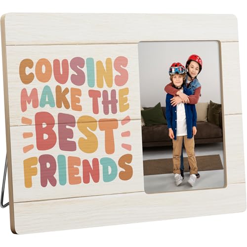 YYLYMX Cousin Gifts for Best Friends Picture Frames Cousins Make the Best Friend Photo Frame 4x6 Inch Photo