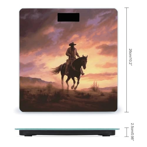 Báscula digital de baño Cowboy West con plataforma amplia miniatura 2