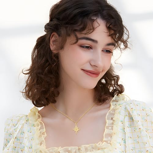 YUJIE Gold North Star Necklaces for Women Dainty Stars Pendant Necklace Gold Plated Fashion Jewelry2