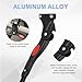 HARFINGTON Back Bike Kickstand Aluminium Adjustment Bicycle Single-Side Kick Stand Rear Mount Bikes Support Racks for 22-27 Inch Wheel with Tool, Black