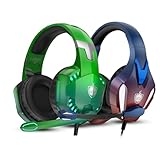 G2000 Gaming Headset & H9 Gaming Headset, for PS4, Xbox One, PC, Laptop, Nintendo Switch, Over Ear Headphones with Noise-Cancelling Mic