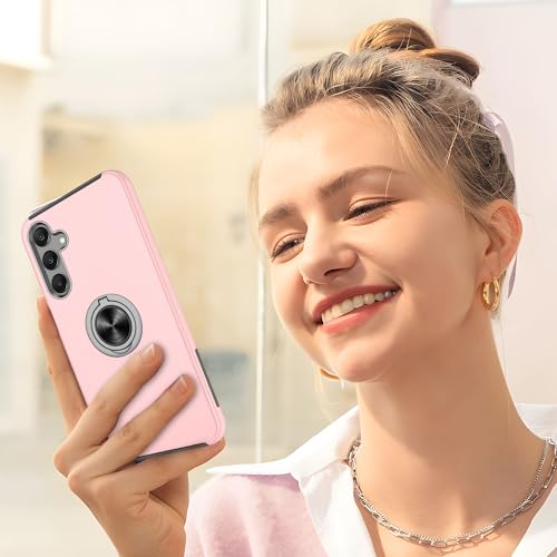 Gritup for Samsung Galaxy A25 5G Case with 360° Rotating Kickstand,Pink - image 7