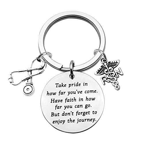FUSTMW RN Nurse KeyChain Gift RN Graduate Gifts Registered Nurse Gifts RN Charm