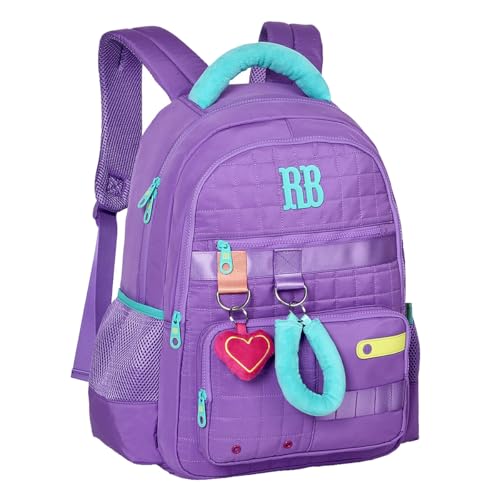 Mochila De Costas Rebecca Bonbon Escolar Chaveiro Pelúcia (Lilás)