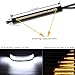 goodfitment - 2PC Flexible White & Amber Motorcycle LED Fork Turn Signal Blinkers DRL Daytime Running Light Waterproof Adjustable Stips Bars kit Universal Fit Motorbike