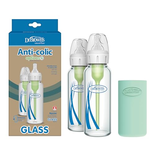 Dr. Brown's Natural Flow Anti-Colic Options+ Narrow Glass Baby Bo...